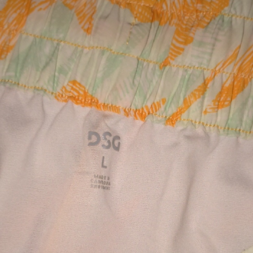 DSG | Vibrant Orange and Cream Athletic Shorts - Picture 2 of 4